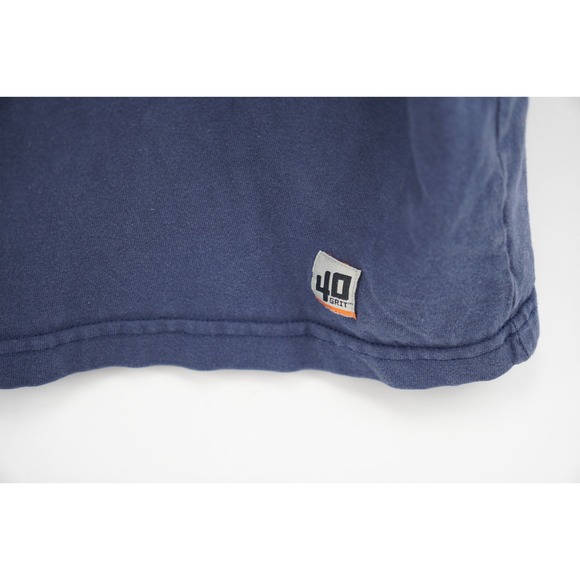 VGC Duluth Trading Mens Henley Shirt Extra Large Blue 40 Grit 100% Cotton - Picture 5 of 6